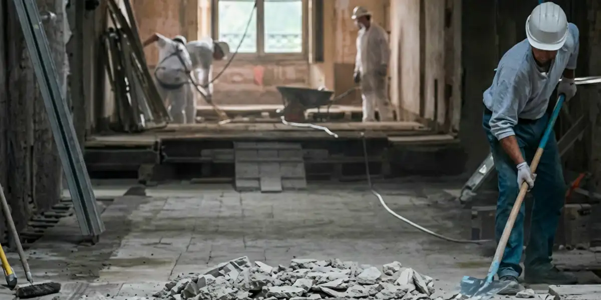 fire damage restoration professionals performing structural cleanup and restoration after a fire in San Jose, CA