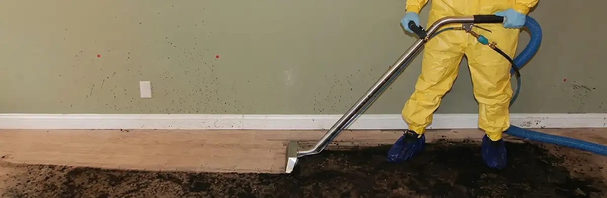sewage removal service performing deep cleaning and extraction of sewage from an indoor area in San Jose, CA